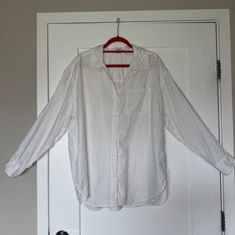 Offline by Aerie Oversized White Button-Down Shirt